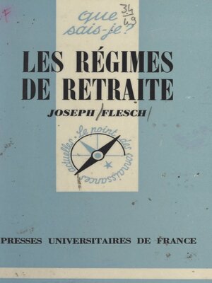 cover image of Les régimes de retraite